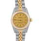 Rolex Oyster Perpetual 24mm CHAMPAGNE 18K Yellow Gold Steel JUBILEE 76193 Watch