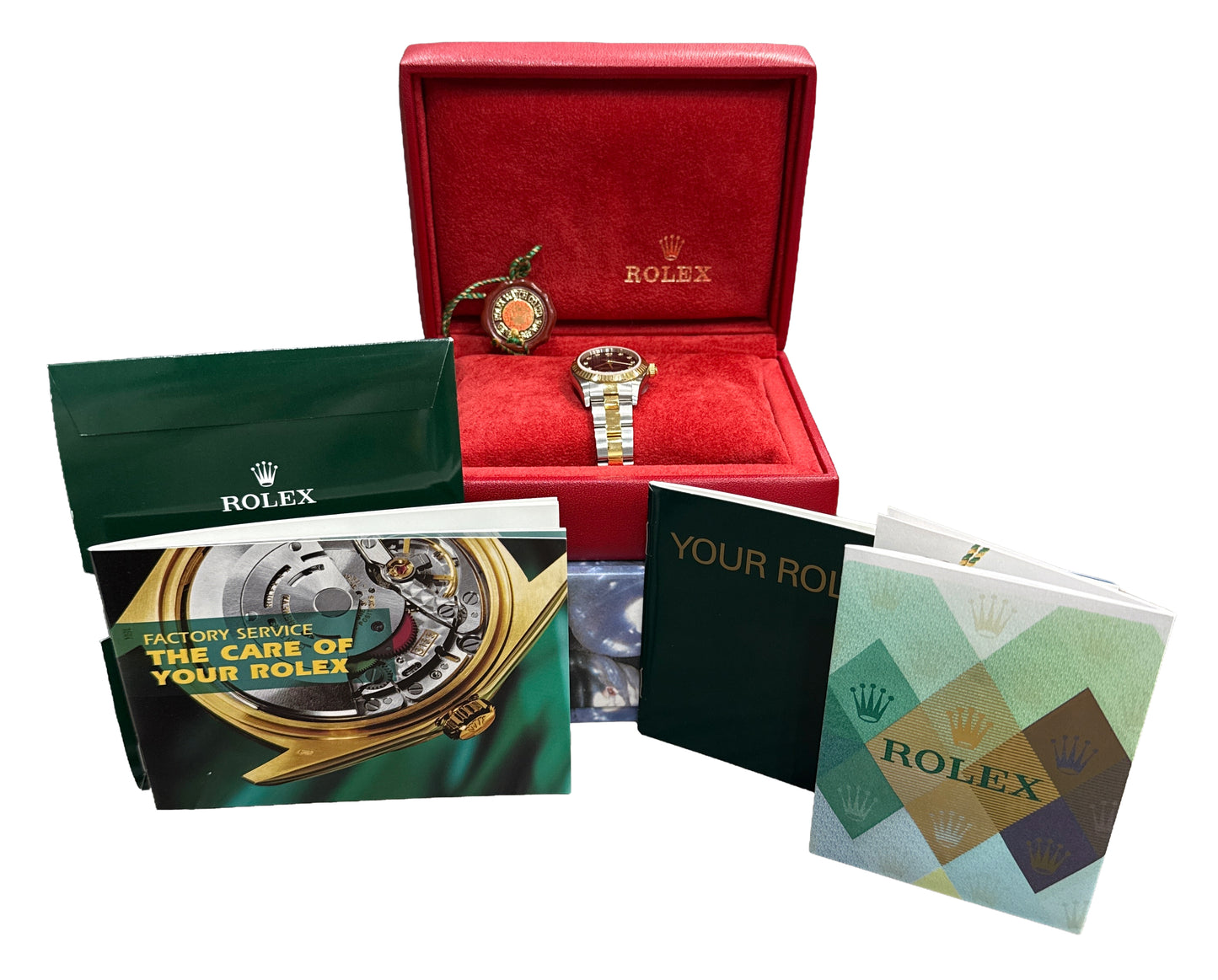 NOS STICKERED PAPERS Rolex Oyster Perpetual 24mm FACTORY BLACK DIAMOND 76193 BOX