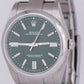 2022 NEW PAPERS Rolex Oyster Perpetual 41mm GREEN Stainless Watch 124300 BOX