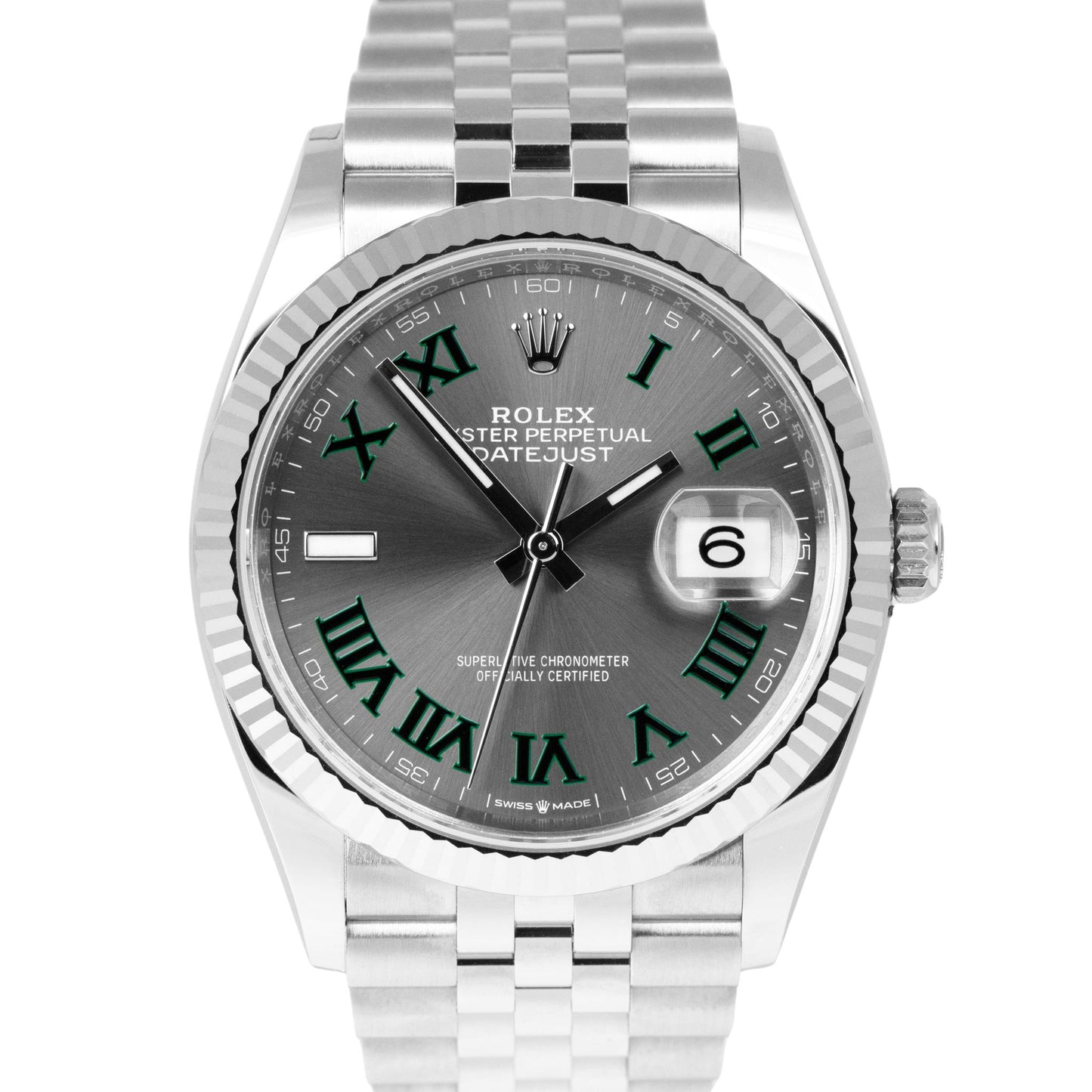 NEW JUNE 2025 PAPERS Rolex DateJust 36mm Wimbledon Jubilee Grey Watch 126234 BOX