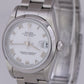 Ladies Rolex DateJust PAPERS White Roman 31mm Stainless Oyster Watch 78240 B+P