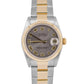 MINT PAPERS Rolex DateJust 18K Gold Steel GRAY ROMAN 31mm NO-HOLES 78243 BOX