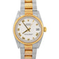 UNPOLISHED 2002 PAPERS Rolex DateJust WHITE ROMAN 18K Steel 31mm 78273 Watch BOX
