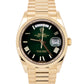 NEW 2025 PAPERS Rolex Day-Date President 18K Gold GREEN OMBRÉ 36mm 128238 BOX