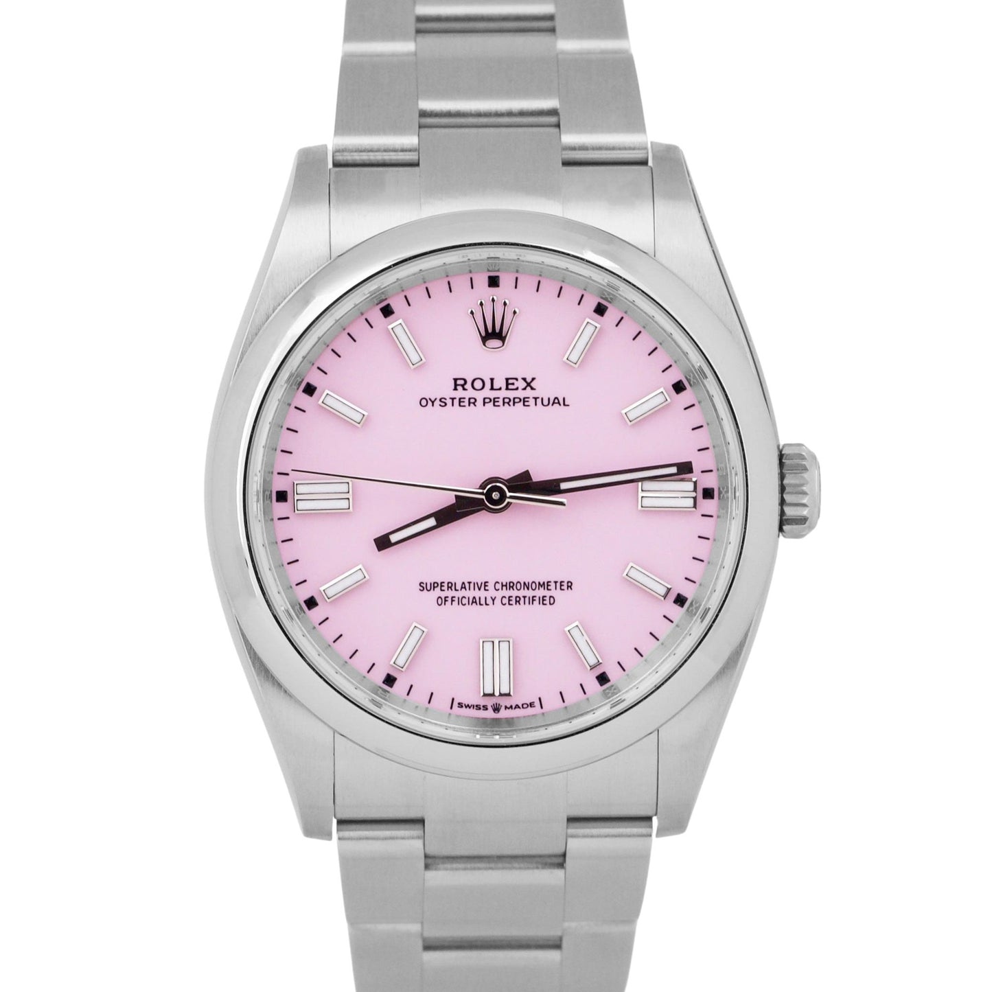 NEW 2025 PAPERS Rolex Oyster Perpetual 36 CANDY PINK 36mm Steel 126000 Watch BOX