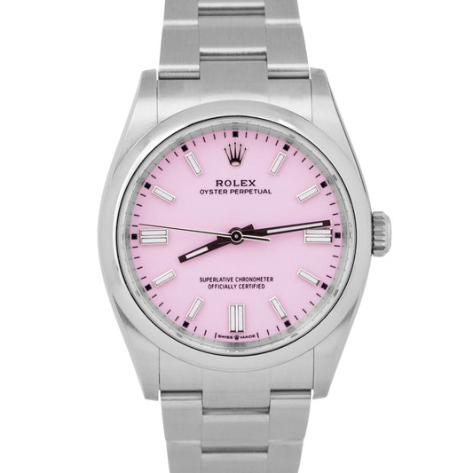 NEW 2025 PAPERS Rolex Oyster Perpetual 36 CANDY PINK 36mm Steel 126000 Watch BOX