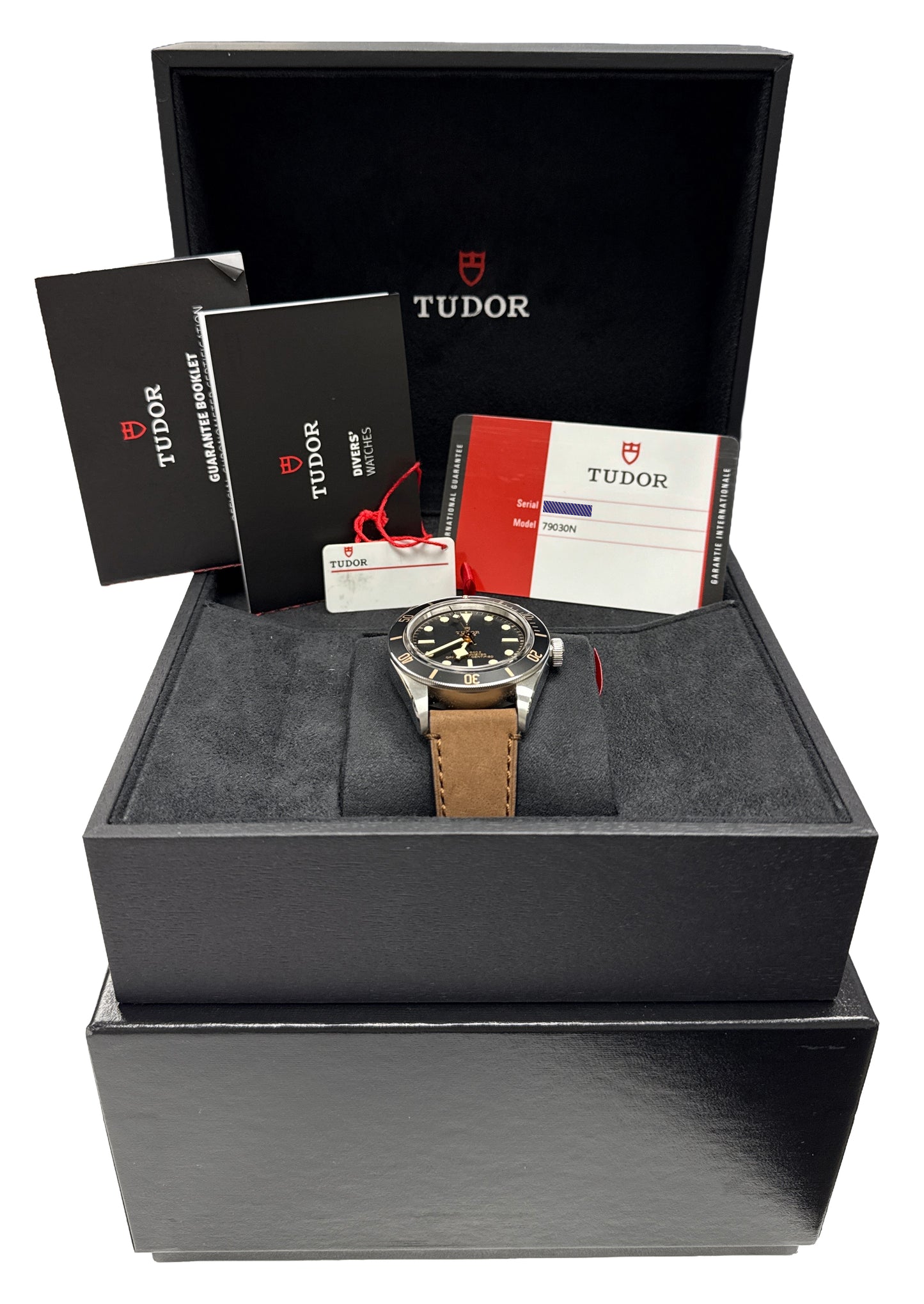 2020 PAPERS Tudor Black Bay 58 BLACK Red Stainless Steel Leather 39mm 79030N BOX