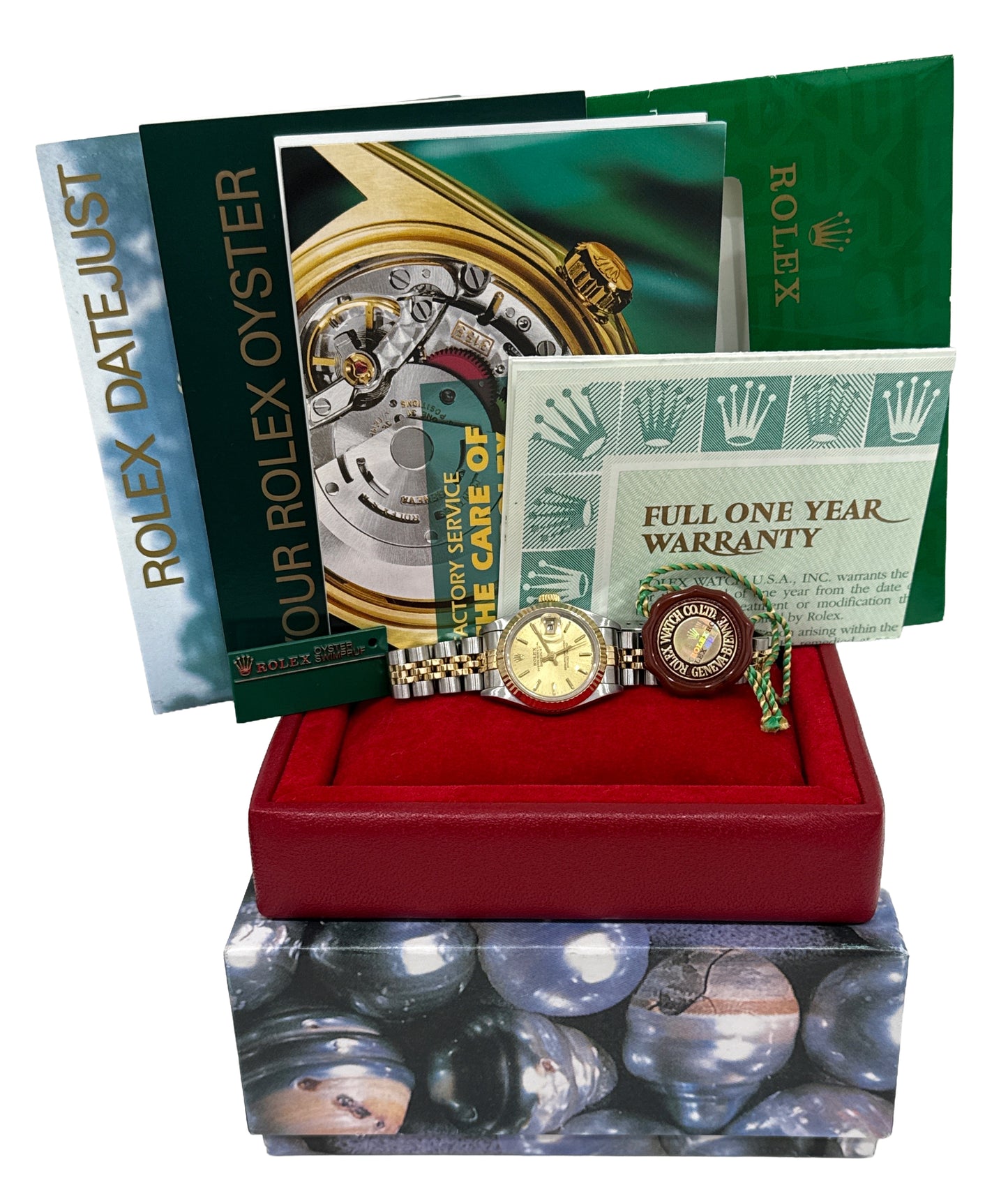 PAPERS Ladies Rolex DateJust CHAMPAGNE 18K Gold Steel JUBILEE 26mm 79173 BOX