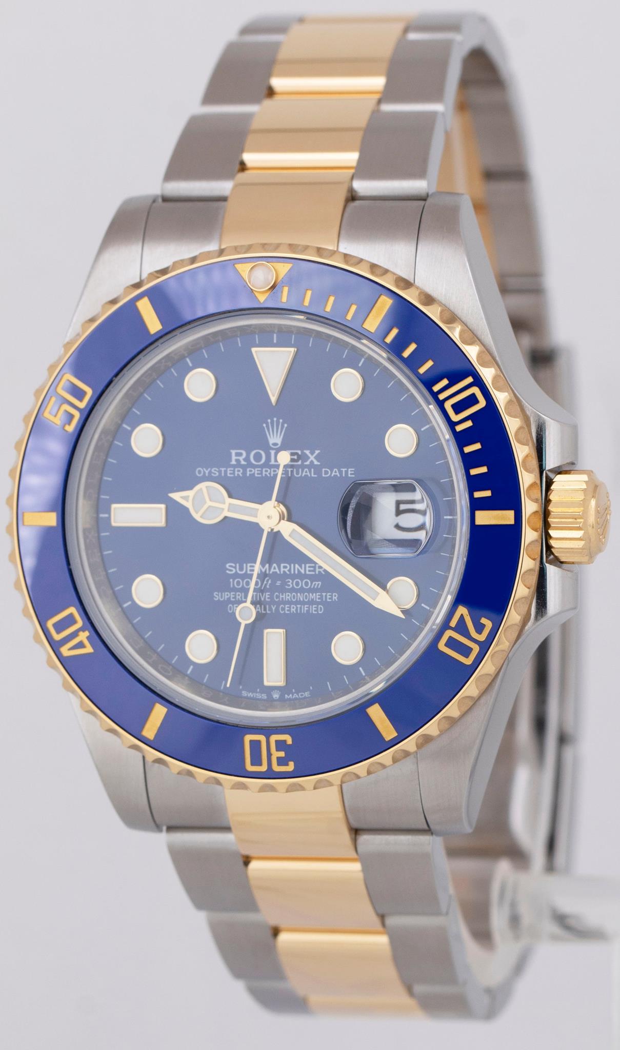 2022 NEW PAPERS Rolex Submariner Date 41mm Ceramic Two-Tone Gold 126613 LB BOX