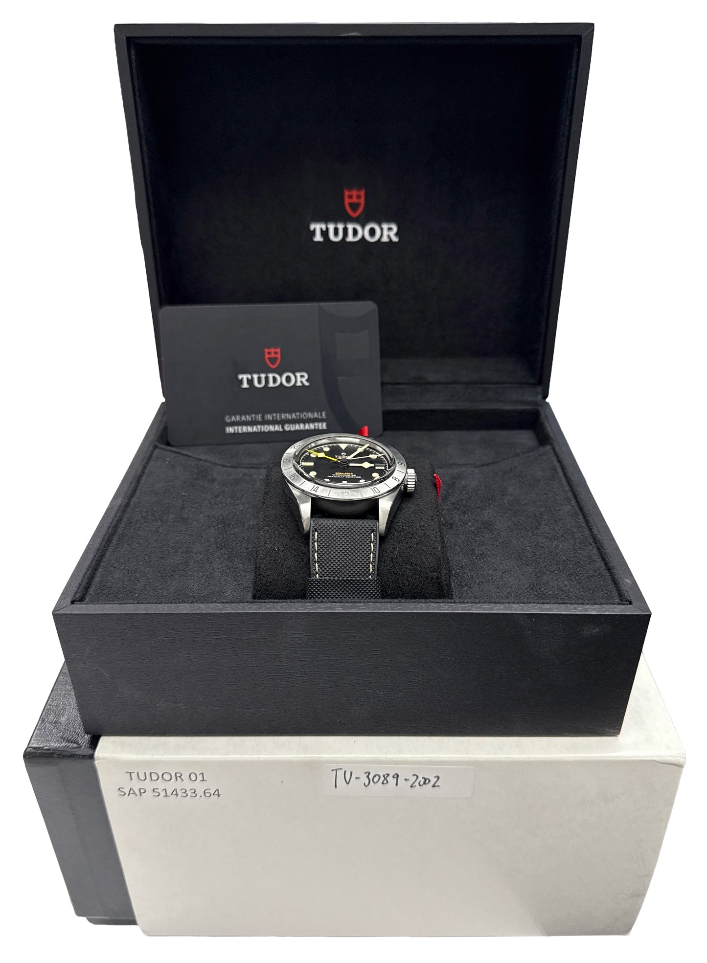 2023 PAPERS Tudor Black Bay Pro 39mm Stainless Steel GMT Rubber 79470 Watch BOX