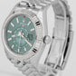 BRAND NEW 2023 PAPERS Rolex Sky-Dweller MINT GREEN 42mm Jubilee Watch 336934 B+P