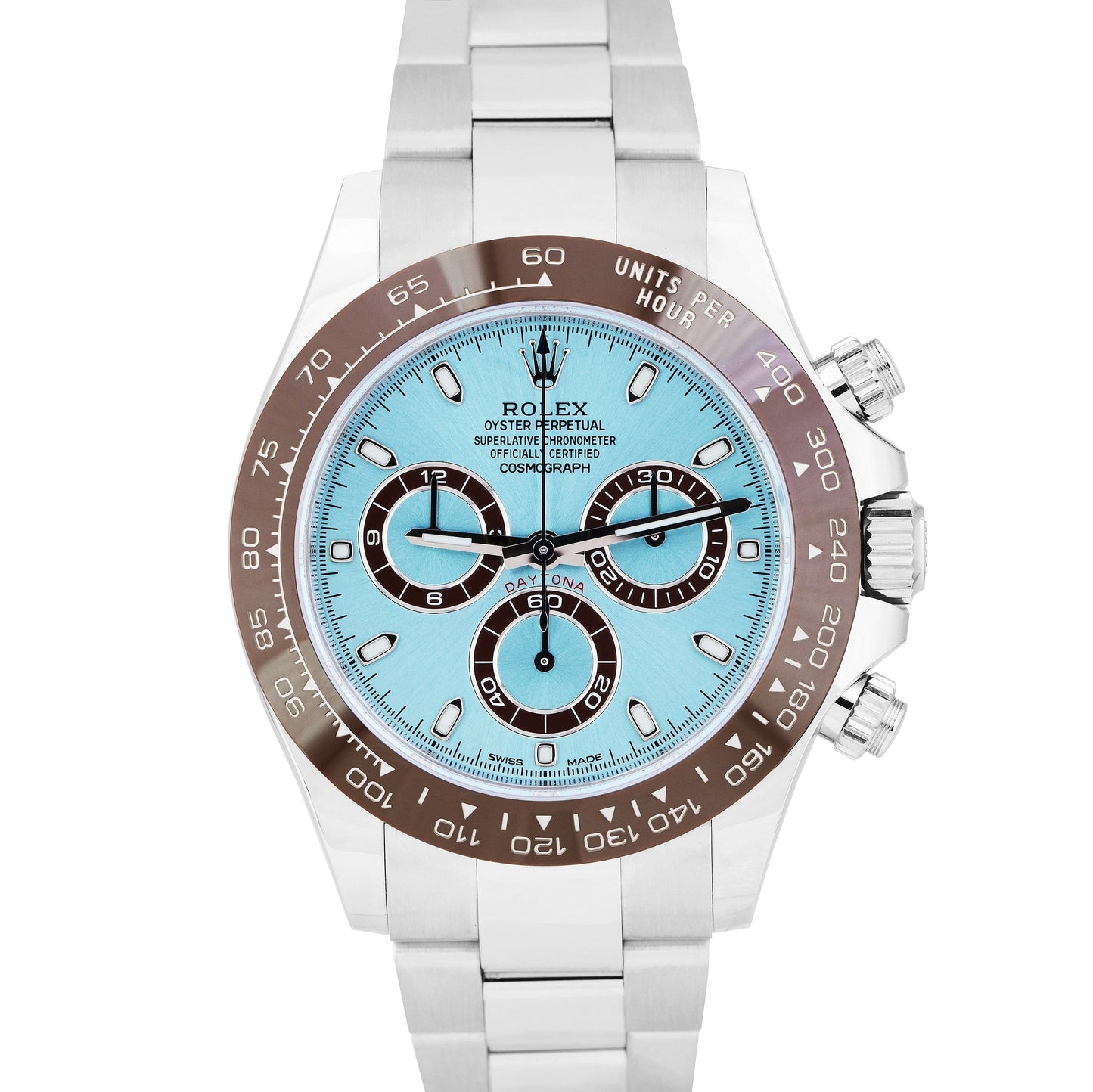 MINT UNPOLISHED 2021 PAPERS Rolex Daytona Platinum ICE BLUE Watch 116506 BOX