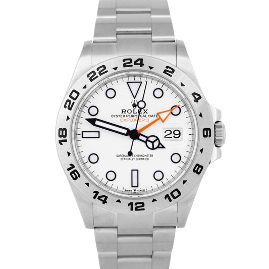 NEW JULY 2025 PAPERS Rolex Explorer II 42mm White GMT 226570 Stainless Watch BOX