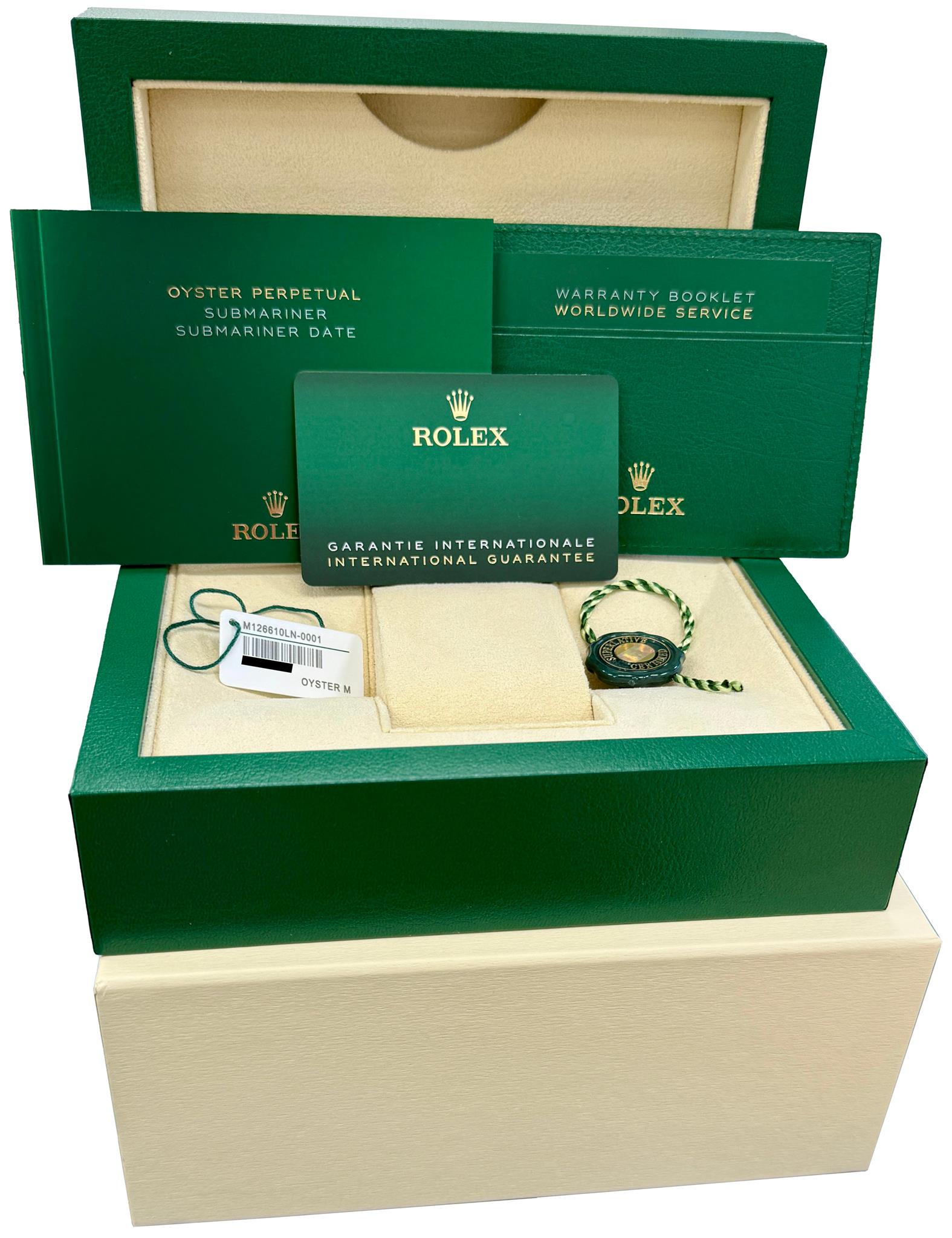 NEW UNWORN PAPERS Rolex Submariner 41mm Date Black Ceramic Watch