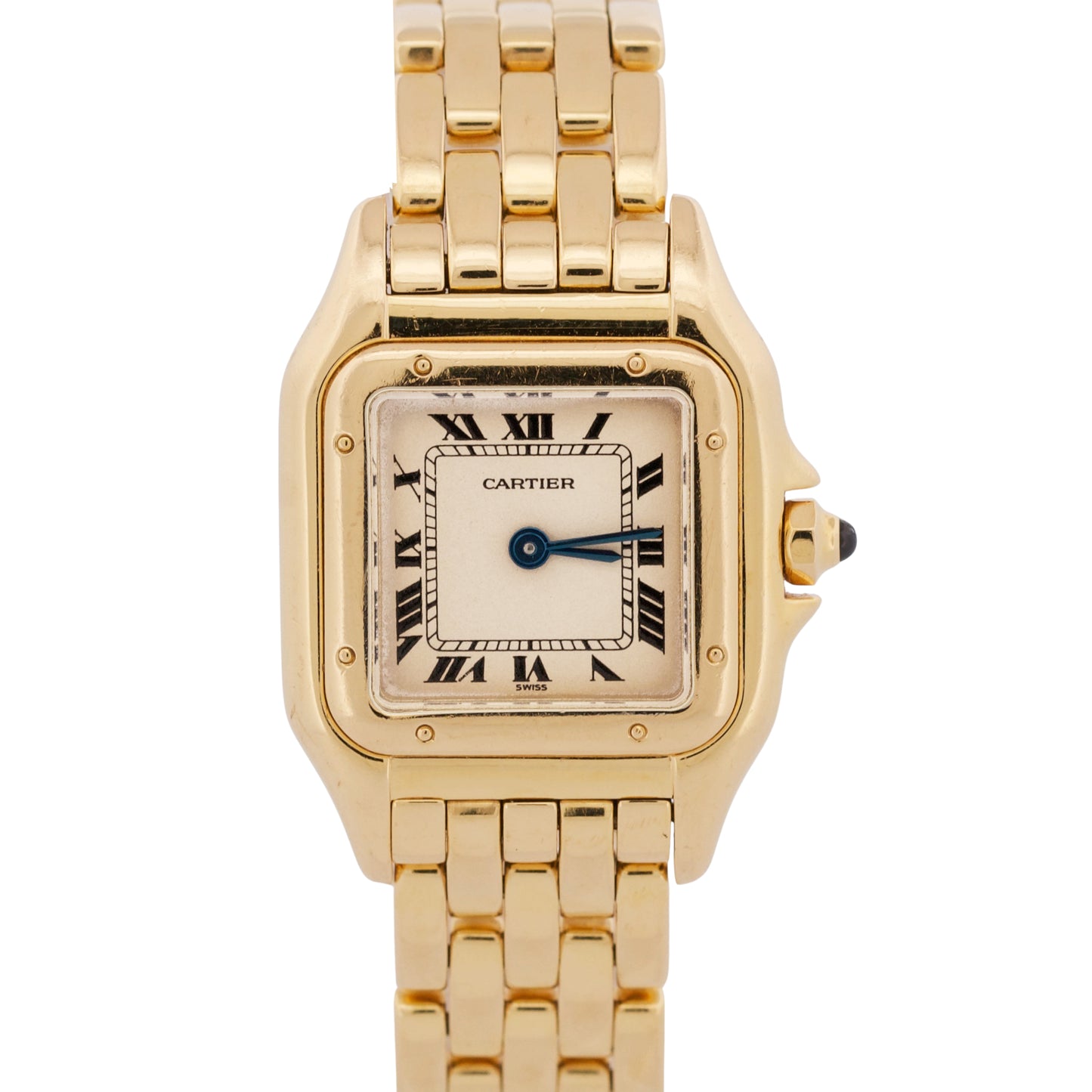 Ladies Cartier Panthere Small IVORY ROMAN 18K Yellow Gold 22mm Quartz 866911