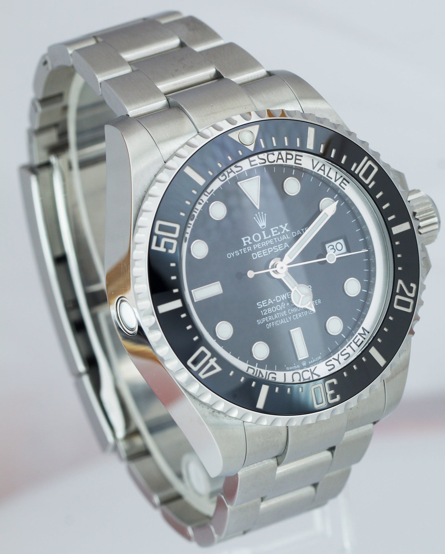 MINT Rolex Sea-Dweller Deepsea Black Stainless Steel 44mm Dive Watch 126660