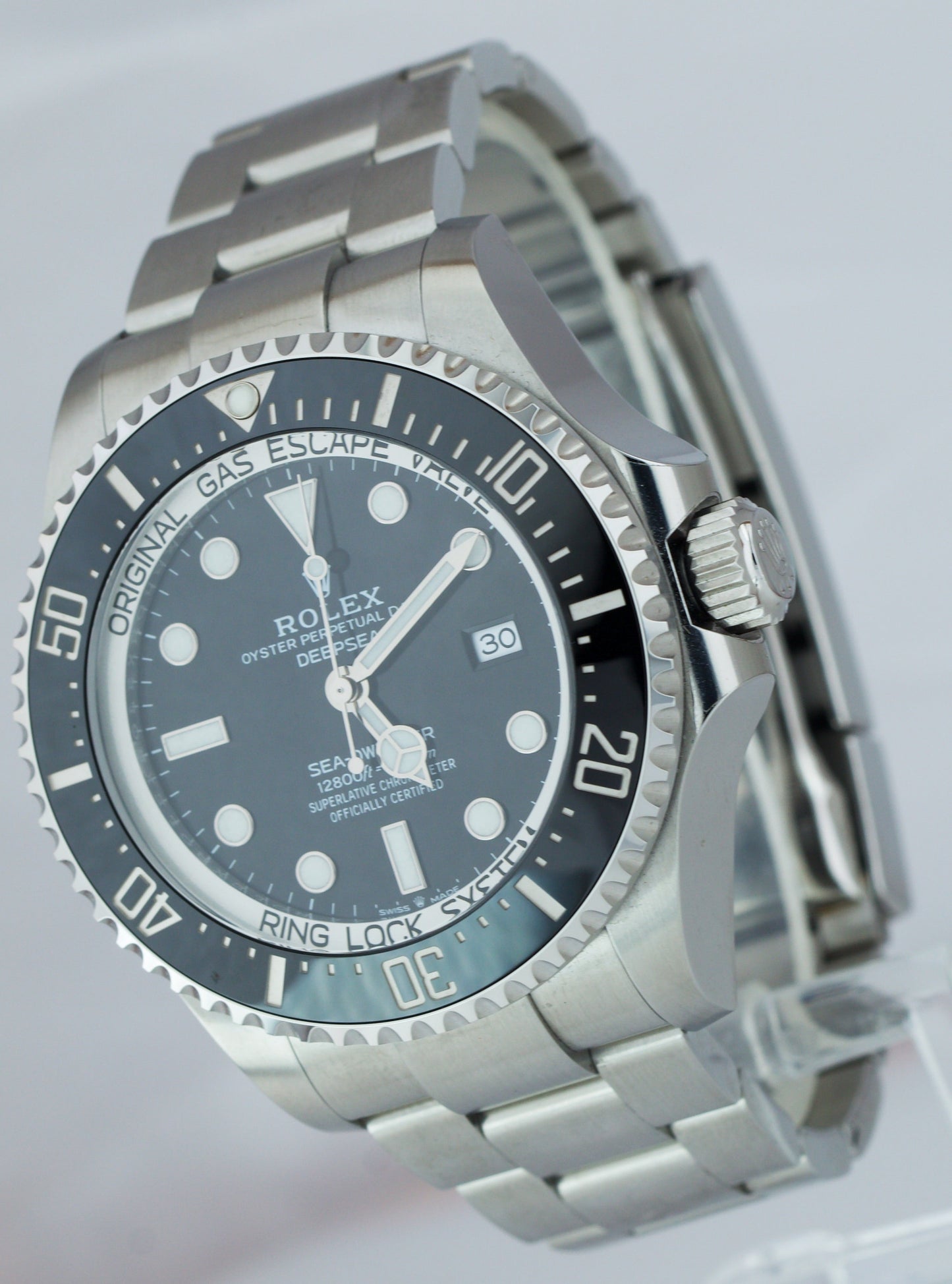 MINT Rolex Sea-Dweller Deepsea Black Stainless Steel 44mm Dive Watch 126660