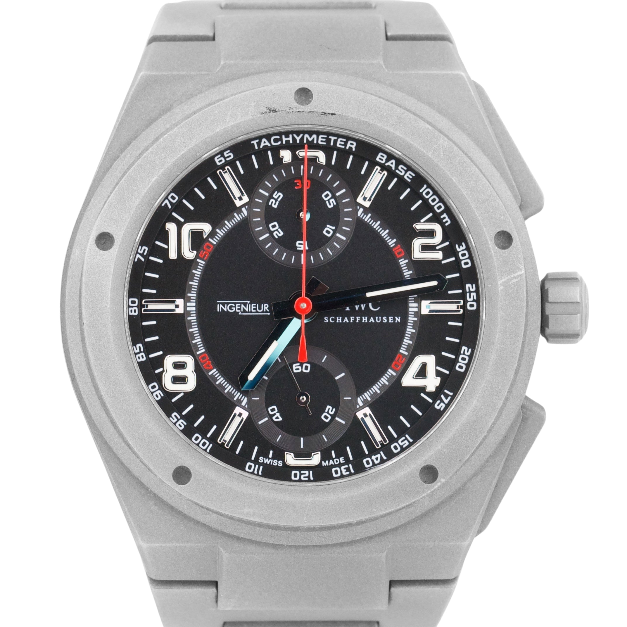 IWC Ingenieur Amg Chronograph TITANIUM Black Arabic Automatic 42.5mm I CollectorsWatches