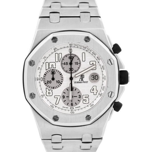 Audemars Piguet Royal Oak Offshore SILVER Chronograph Stainless Steel 26170ST