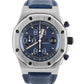 Audemars Piguet, AP, Audemars, Piguet, Audemars Piguet Royal Oak, Royal Oak, Audemars Piguet Royal Oak Offshore, Royal Oak Offshore, Audemars Piguet Offshore, Offshore, Audemars Piguet Blue, Blue Dial, Blue Leather, Audemars Piguet 25770ST.OO.D001IN.02, 25770ST.OO.D001IN.02, Audemars Piguet 25770STOOD001IN02, 25770STOOD001IN02, Audemars Piguet 25770ST, 25770ST