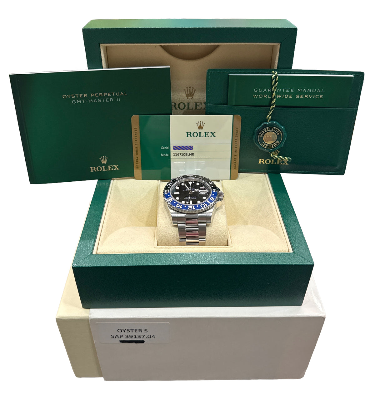 2018 Rolex GMT-Master II 116710 BLNR Batman Blue Black Steel 40mm Box Papers