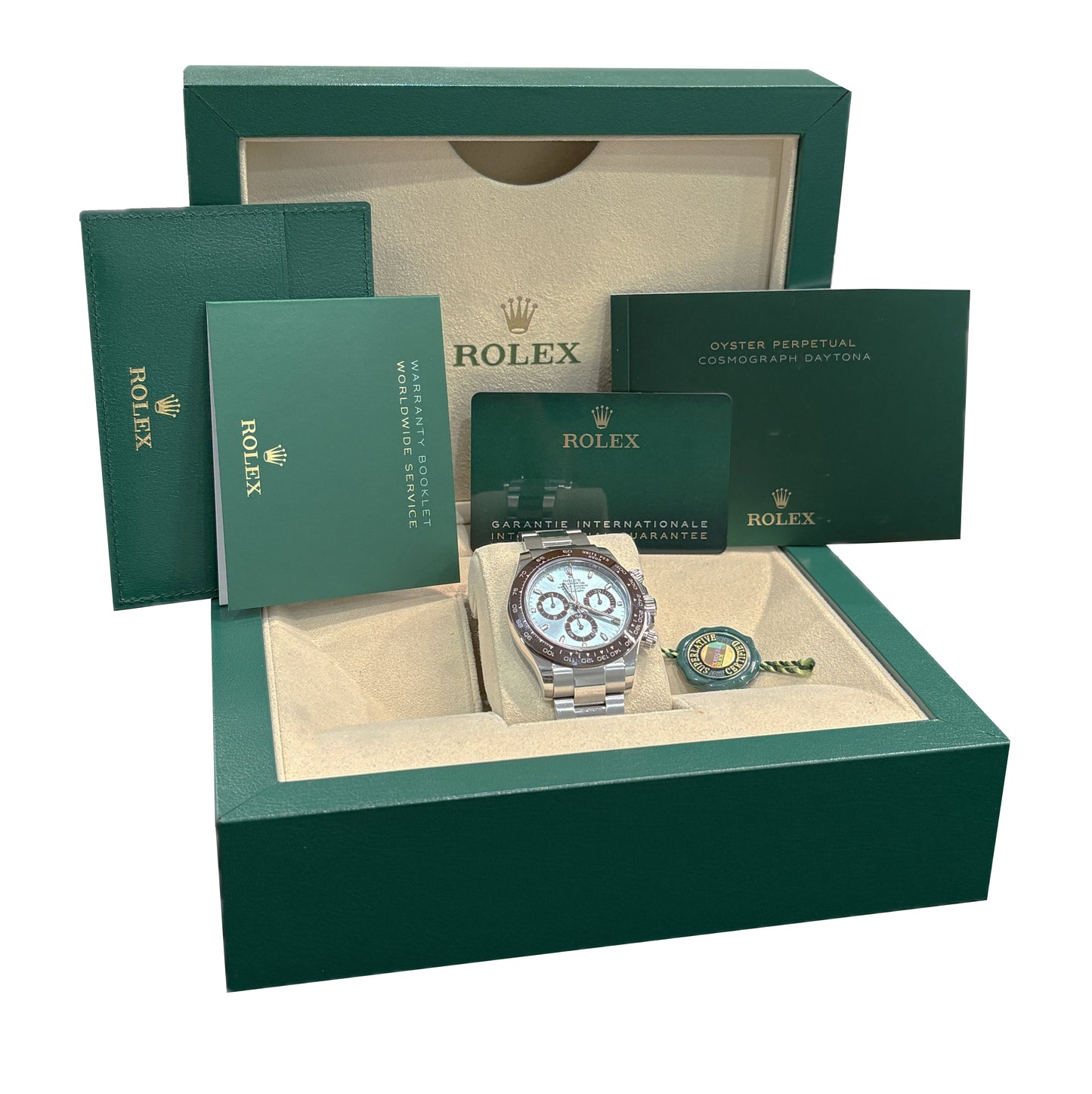 MINT UNPOLISHED 2021 PAPERS Rolex Daytona Platinum ICE BLUE Watch 116506 BOX