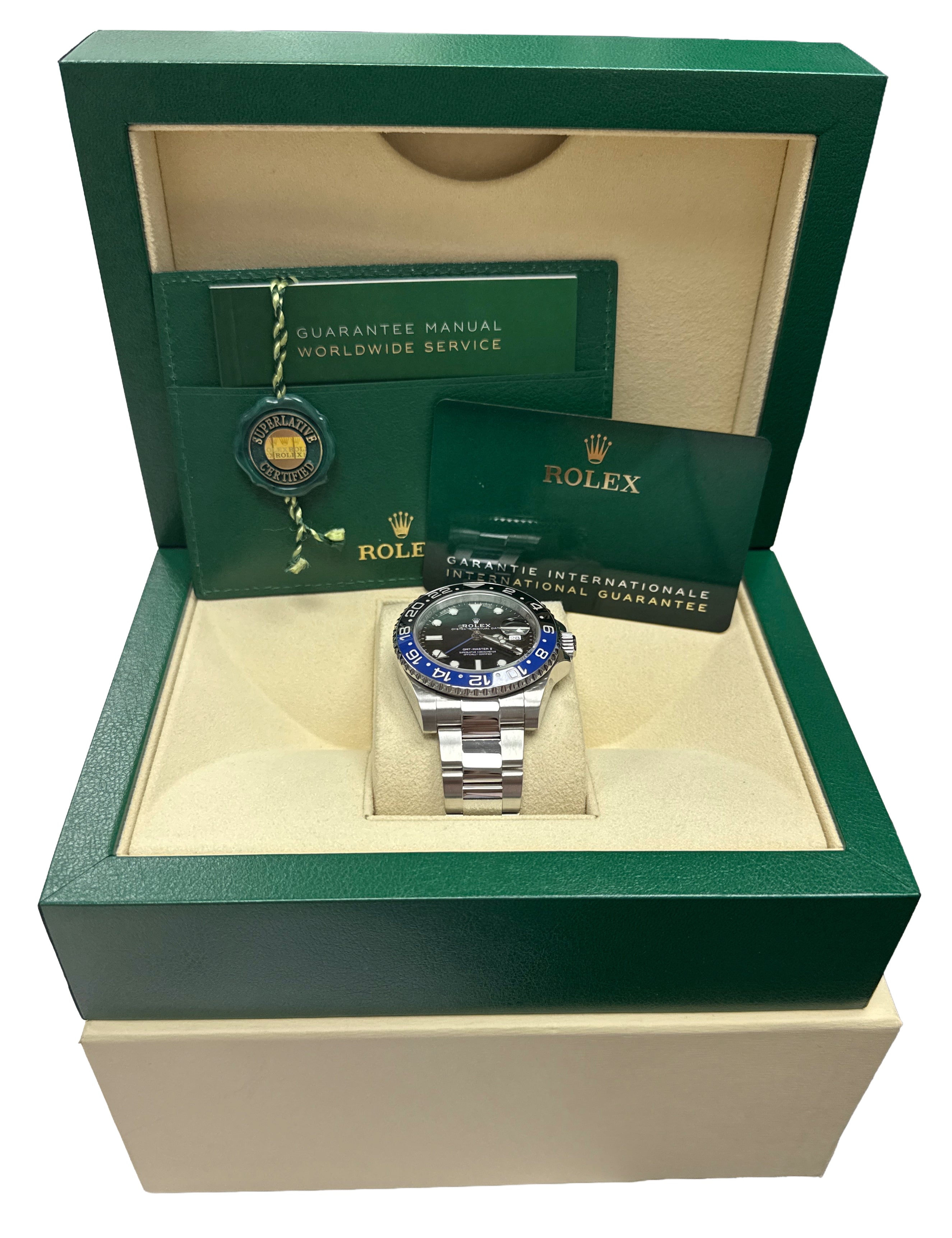PAPERS Rolex GMT-Master II BATMAN Blue Black OYSTER 40mm 126710