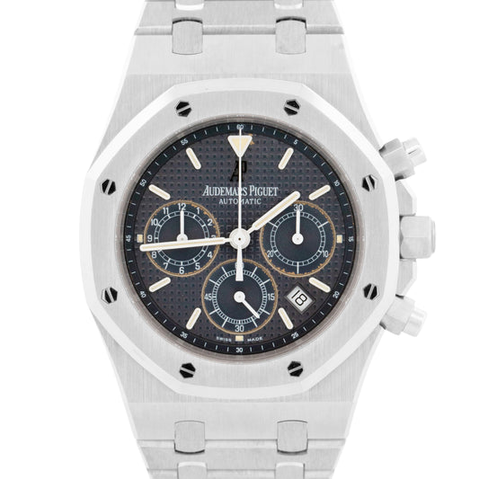 Audemars Piguet Royal Oak Chronograph BLUE 39mm Stainless Steel Watch 26300ST