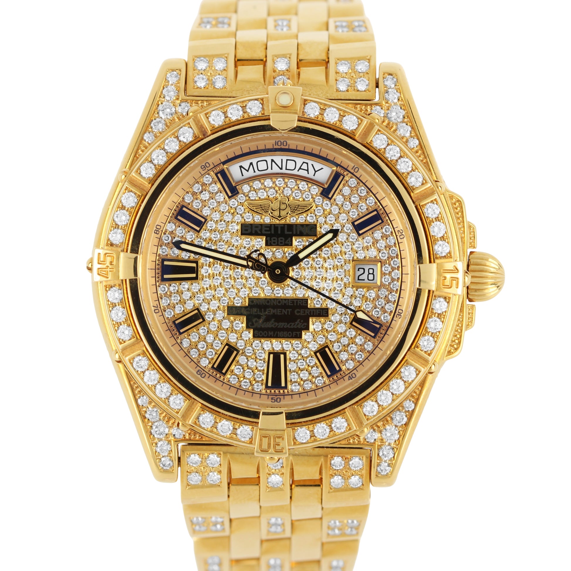 Breitling, Breitling Headwind, Headwind, Breitling 18k Gold, Breitling DIAMOND, Breitling DIAMOND PAVE DIAL, Breitling Diamond Dial, Breitling Diamond Bezel, Breitling Diamond Bracelet, Breitling K45355, K45355