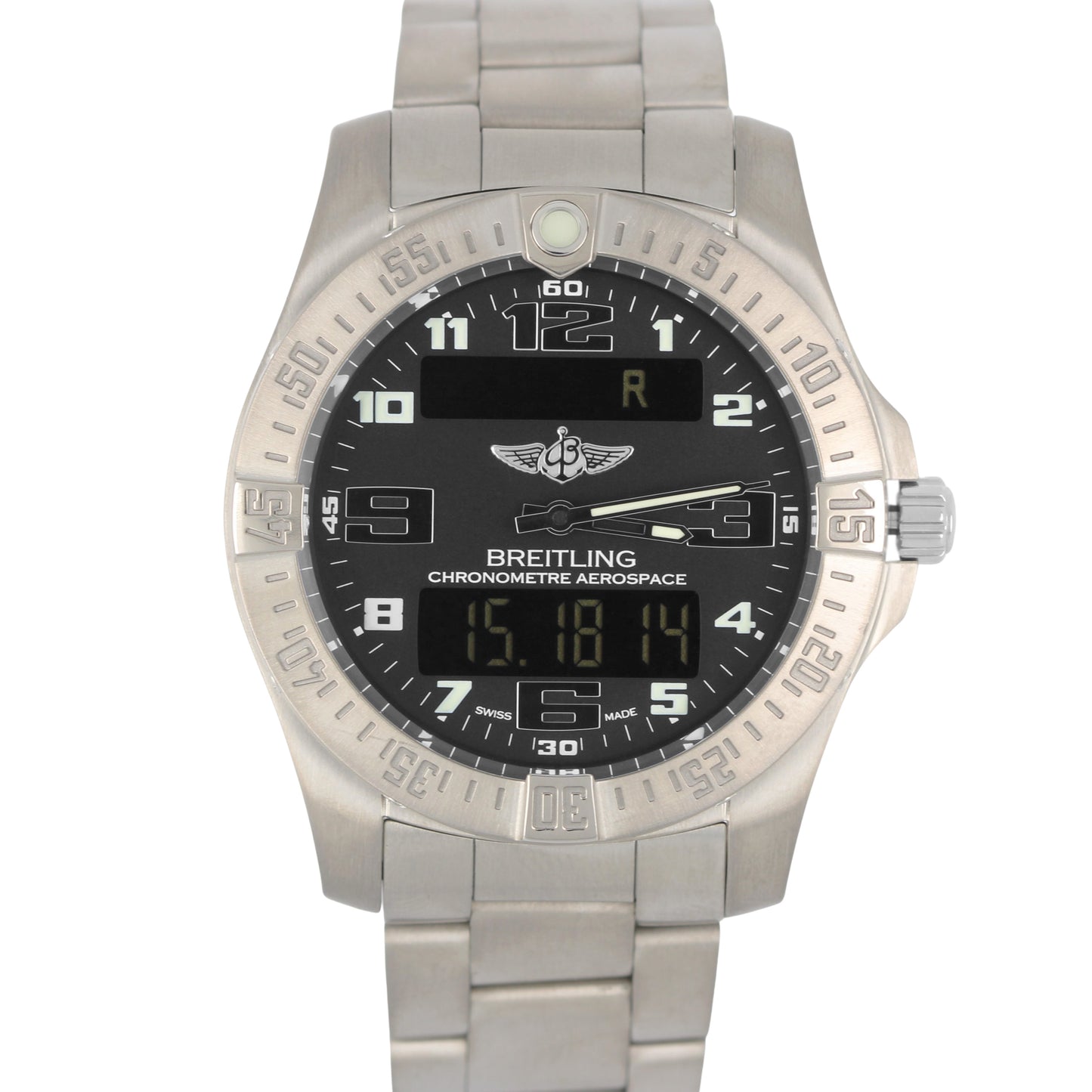 Breitling, Breitling Professional, Breitling Professional Aerospace, Breitling Aerospace, Professional Aerospace,, Aerospace, Breitling Professional Aerospace EVO, Breitling Aerospace EVO, Breitling EVO, Professional Aerospace EVO, Aerospace EVO, EVO, Breitling Digital, Digital, Breitling E79363, E79363, Breitling Titanium, Titanium