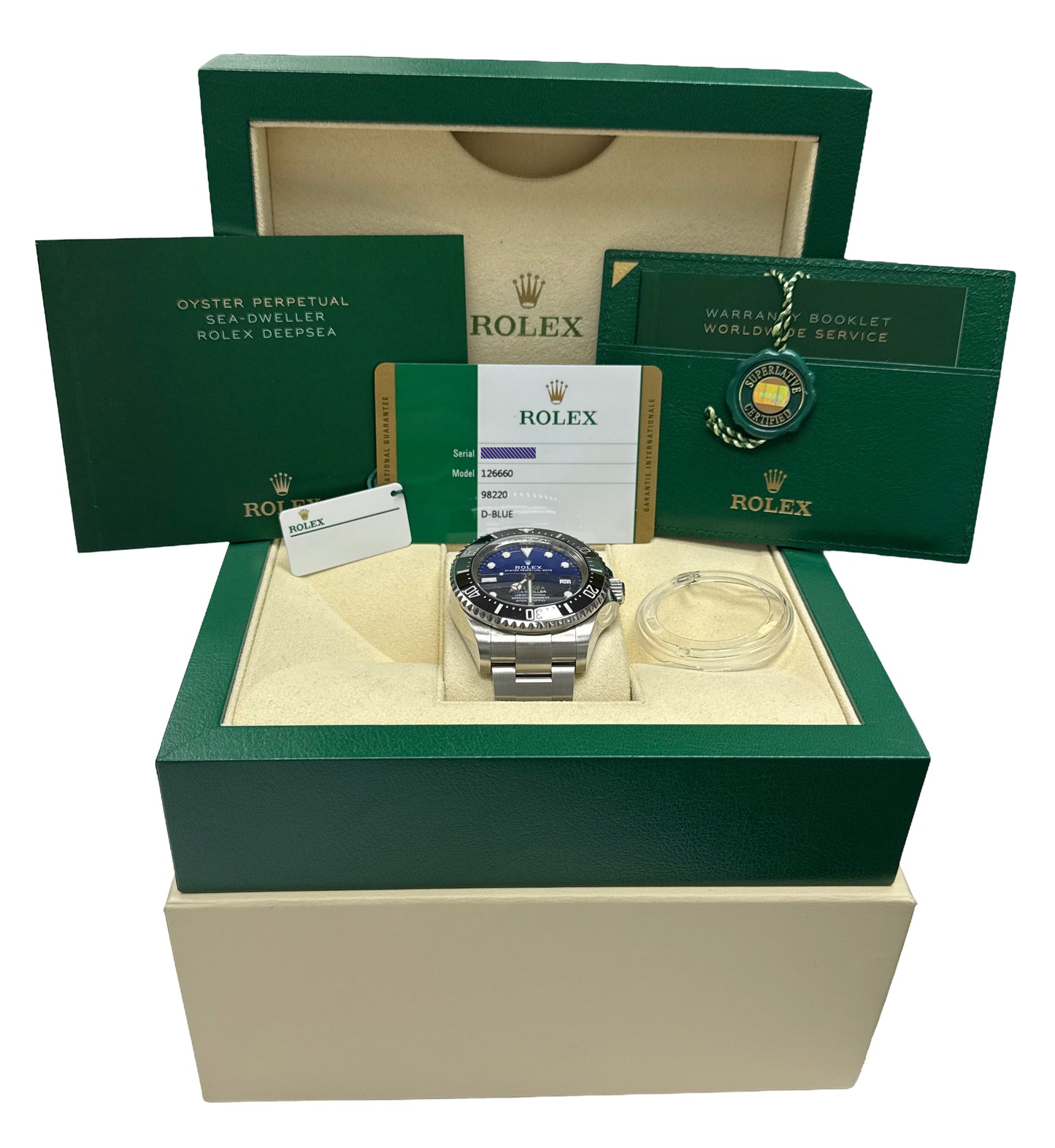 2019 PAPERS Rolex Sea-Dweller Deepsea 126660 JAMES CAMERON Blue Steel 44mm BOX