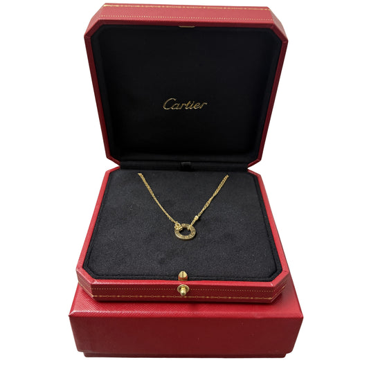 Cartier, Cartier LOVE, LOVE, Cartier LOVE 2 DIAMONDS, LOVE 2 DIAMONDS, Cartier 2 Diamonds, 2 Diamonds, Cartier DIAMONDS, Cartier 18k Yellow Gold, Cartier Gold Necklace, Cartier LOVE 2 DIAMONDS Necklace, Cartier LOVE Necklace