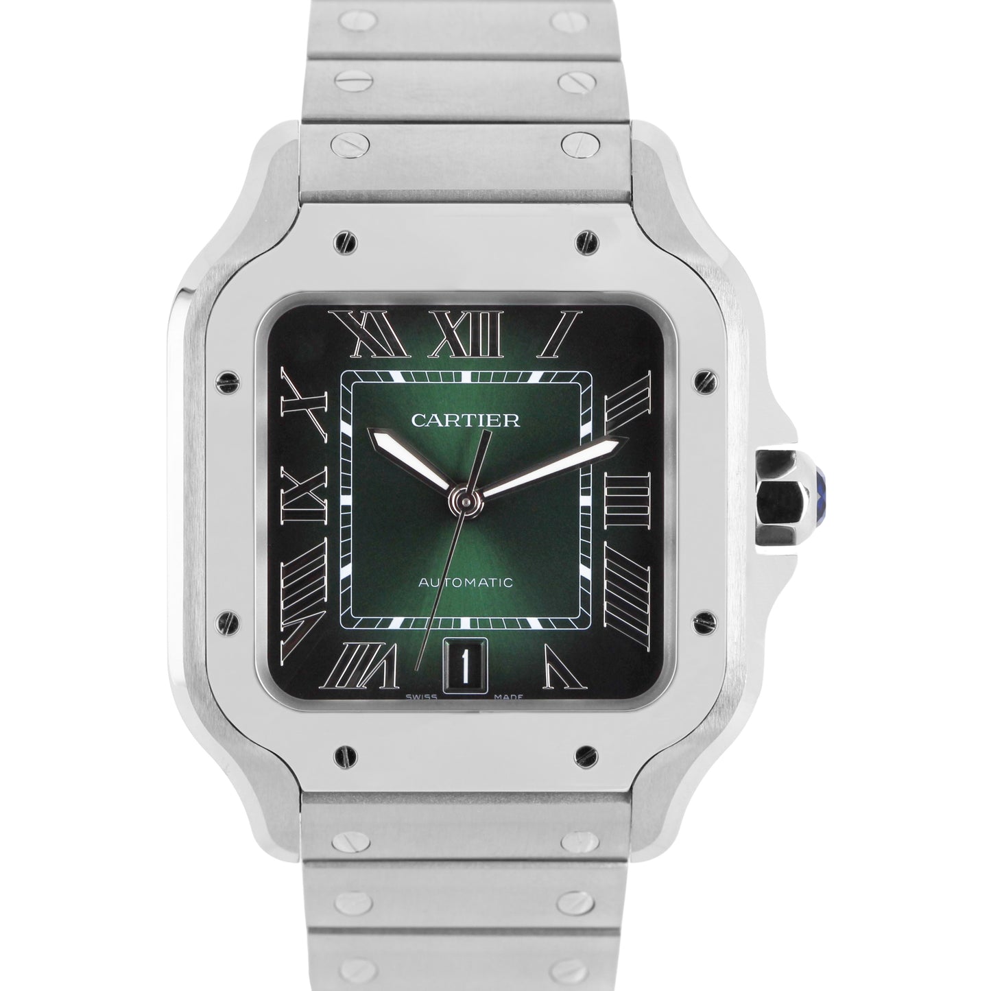 Cartier, Cartier Santos, Santos de Cartier, Santos, Cartier Santos Dumont, Santos Dumont, Cartier Santos Large, Large Santos, Cartier Green, Green Santos, Cartier Santos Green, Cartier WSSA0062, WSSA0062, Cartier 4072, 4072