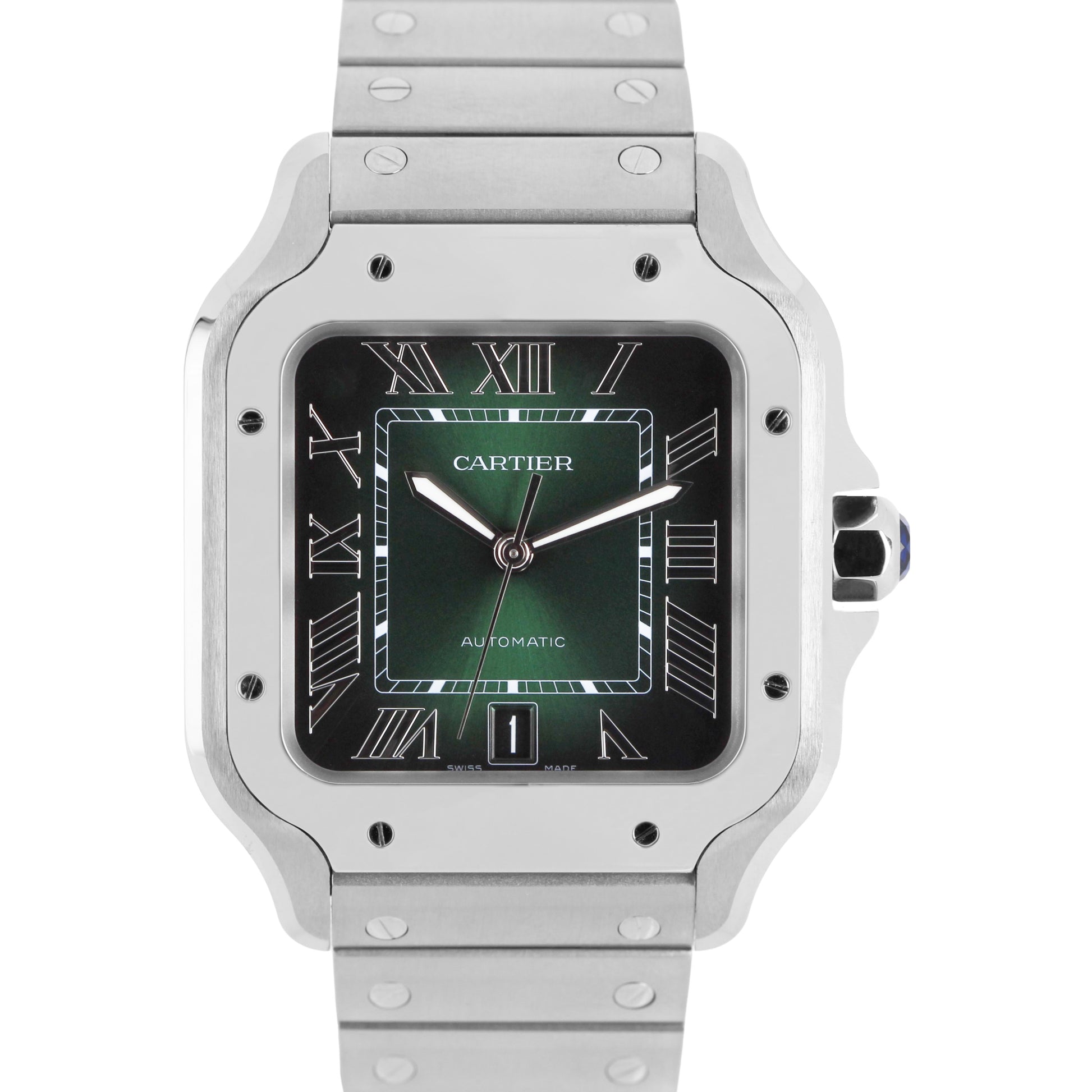 Cartier, Cartier Santos, Santos de Cartier, Santos, Cartier Santos Dumont, Santos Dumont, Cartier Santos Large, Large Santos, Cartier Green, Green Santos, Cartier Santos Green, Cartier WSSA0062, WSSA0062, Cartier 4072, 4072