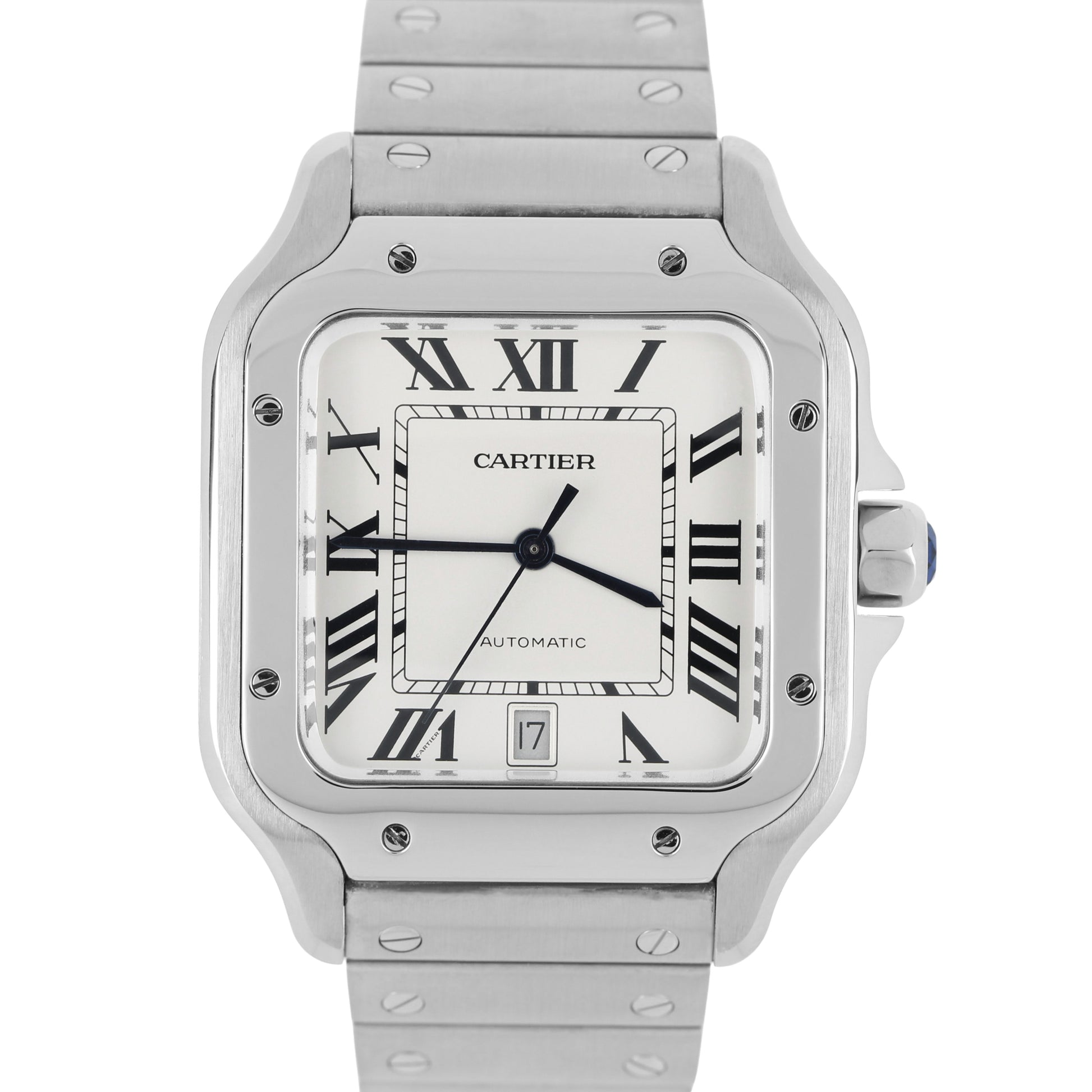 Cartier, Cartier Santos, Santos, Cartier Silver, Cartier 39.8mm, Silver 39.8mm, Cartier 4072, 4072