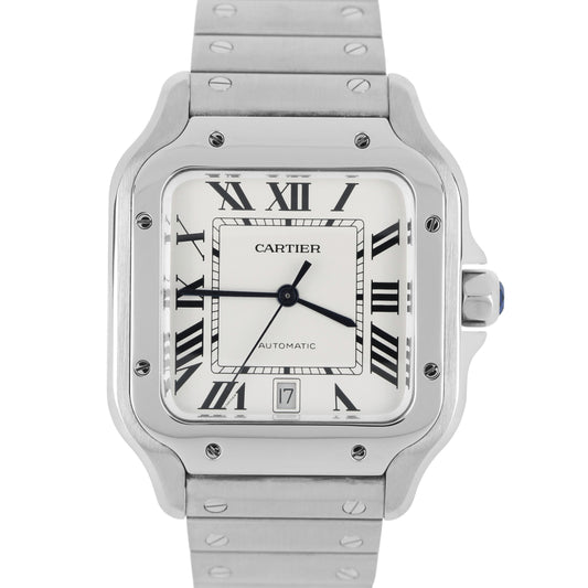 Cartier, Cartier Santos, Santos, Cartier Silver, Cartier 39.8mm, Silver 39.8mm, Cartier 4072, 4072