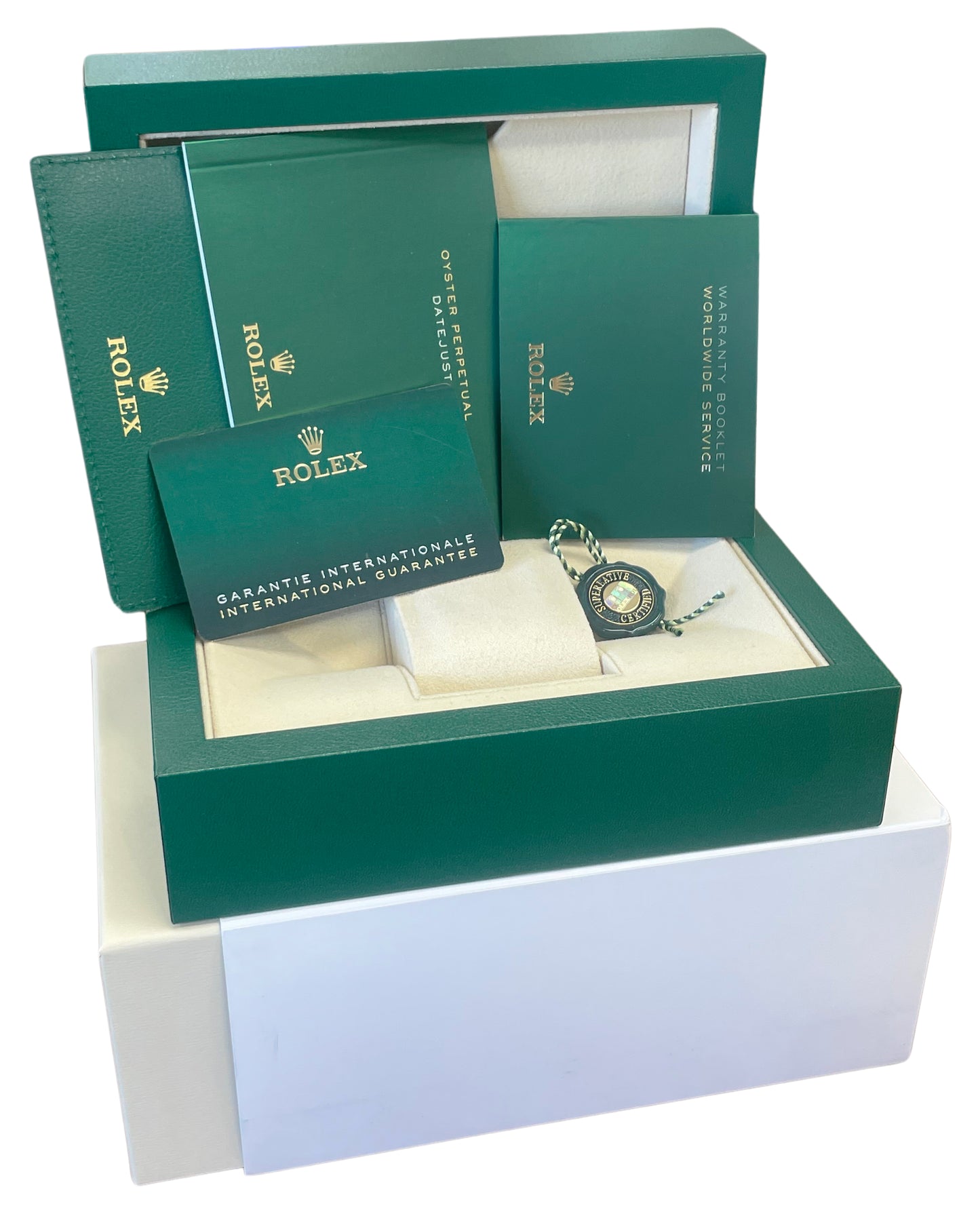 MINT PAPERS Rolex DateJust 41 AZZURRO BLUE 18K Gold Fluted JUBILEE 126334 BOX