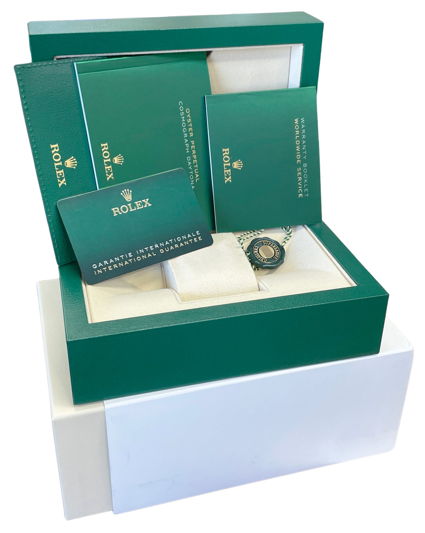 NEW 2025 PAPERS Rolex Daytona Cosmograph 18K Rose SUNDUST Oysterflex 126515 BOX