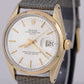 1973 Gold Shell Rolex Oyster Perpetual Date 34mm Silver Sigma Auto Watch 1550