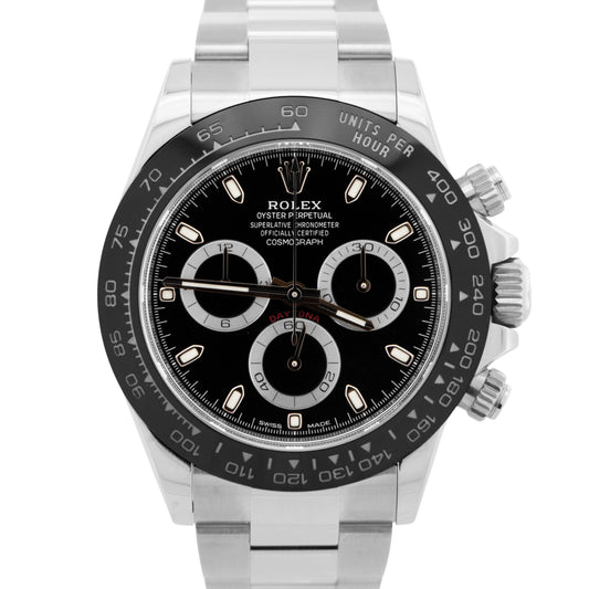 2022 PAPERS Rolex Daytona Cosmograph Black Ceramic Steel 40mm 116500 LN BOX