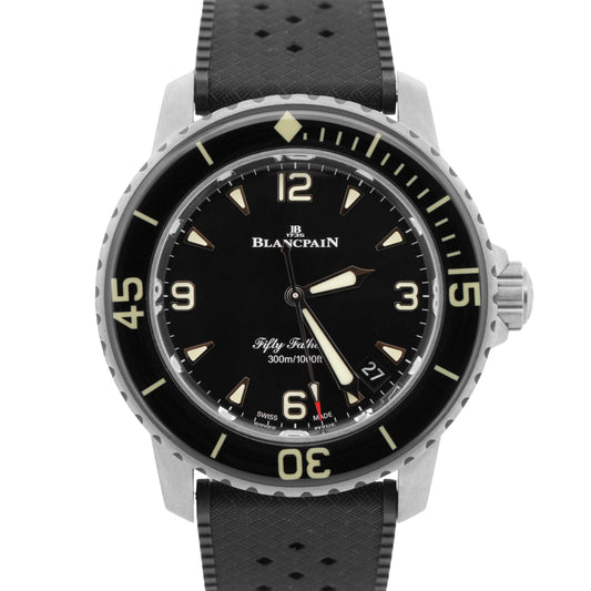 2025 PAPERS Blancpain Fifty Fathoms Titanium Blue Watch 42mm 5010 12B30 B64A BOX