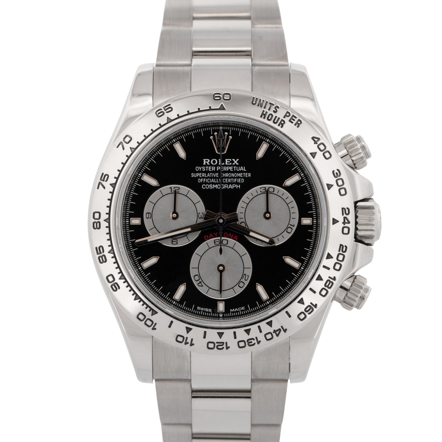 PAPERS Rolex Daytona Cosmograph Black 18K White Gold 40mm 126509 Watch BOX