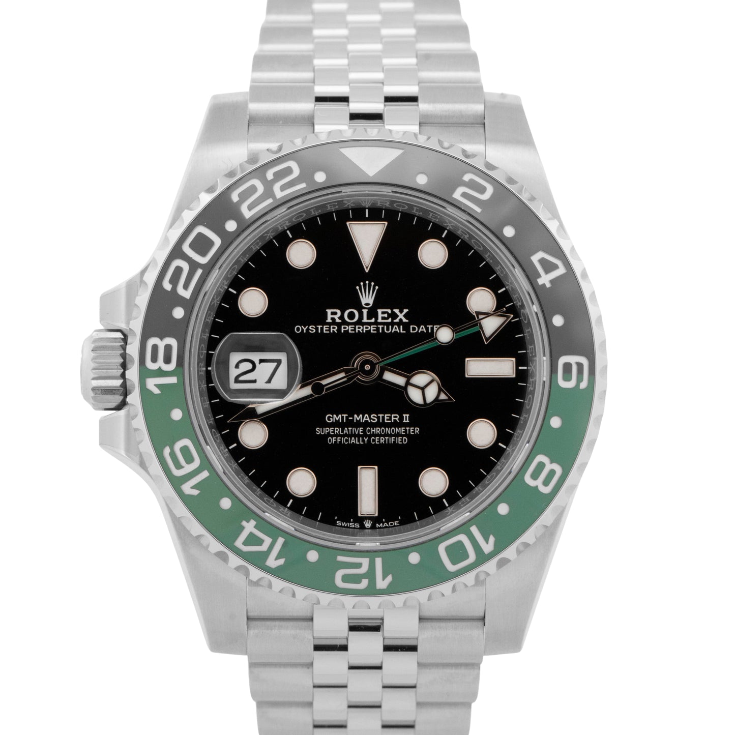 2022 PAPERS Rolex GMT-Master II 'SPRITE' BLACK Steel 40mm 126720 VTNR Watch BOX