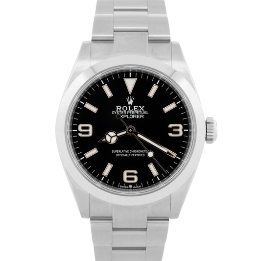 2023 Rolex Explorer I 224270 Black Stainless Steel 40mm Watch Box Papers