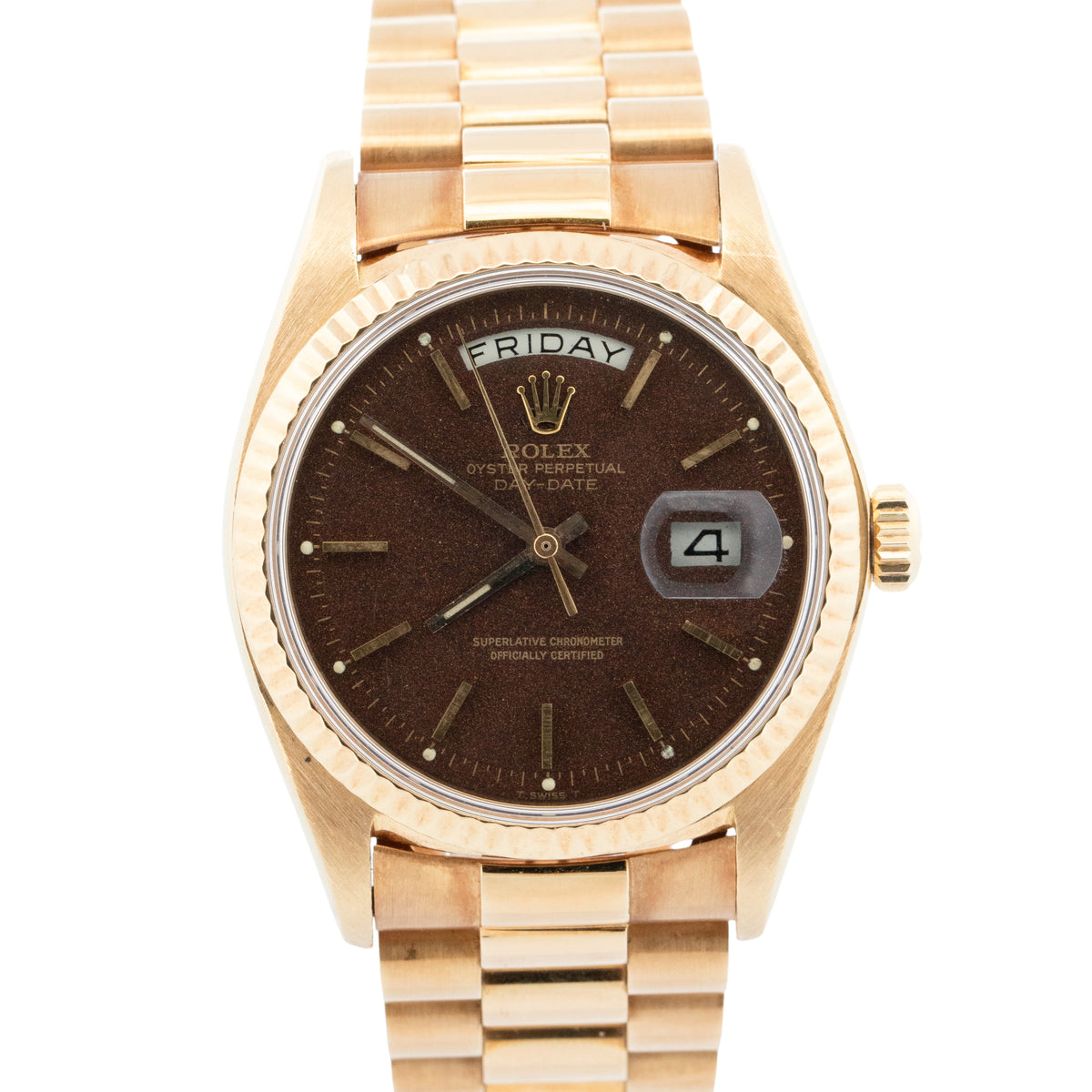 Rolex Day-Date President 1803 Brown Confetti 18K Yellow Gold 36mm Watch