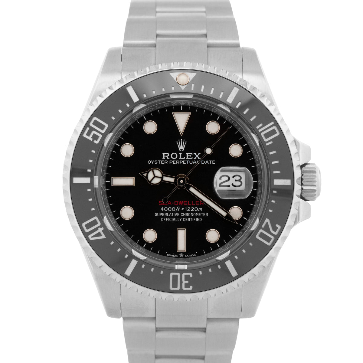 2021 Rolex Sea-Dweller Red 126600 Black Stainless Steel 43mm Watch Box Papers
