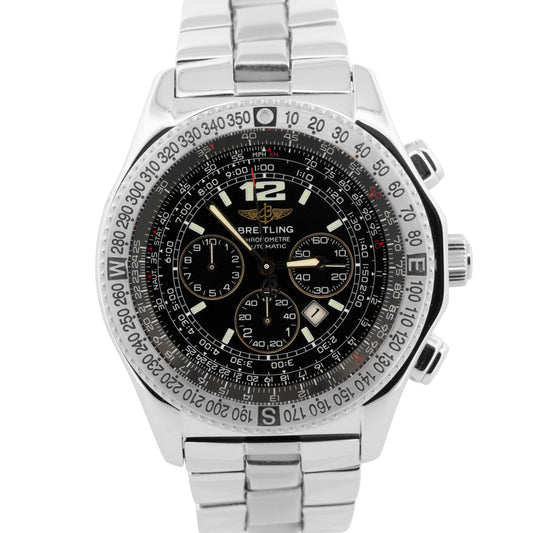 Breitling B-2 Professional A42362 Black Stainless Steel Chronograph 43mm Watch
