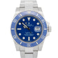 Rolex Submariner Date 18K White Gold SMURF Blue Ceramic 40mm 116619 LB Watch