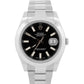 Rolex DateJust II 41mm BLACK Stainless Steel Smooth Oyster Date Watch 116300