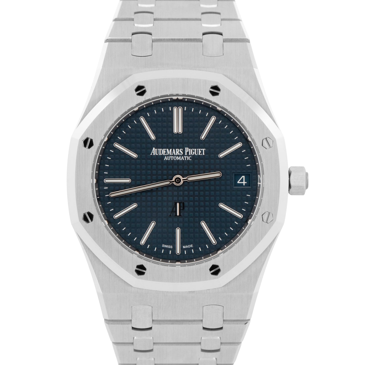 NEW 2026 PAPERS Audemars Piguet Royal Oak JUMBO Extra Thin BLUE 39mm 16202ST BOX